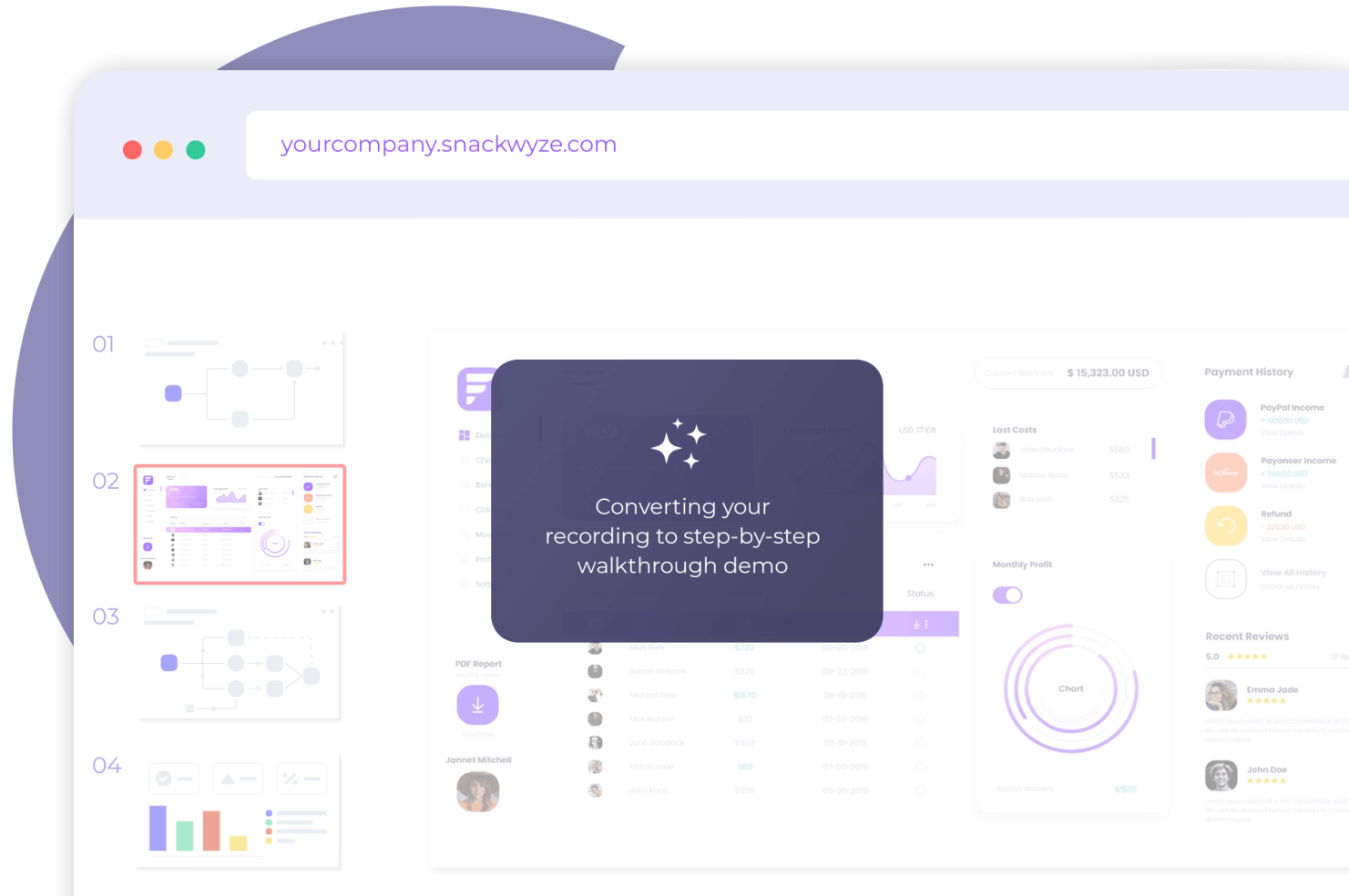 Snackwyze clickthrough demos are automatically created